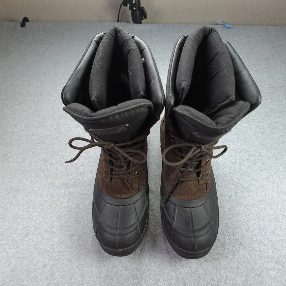 Kamik Nationwide Boots Mens 12 Brown Suede Waterproof Snow Pac 200g Thinsulate